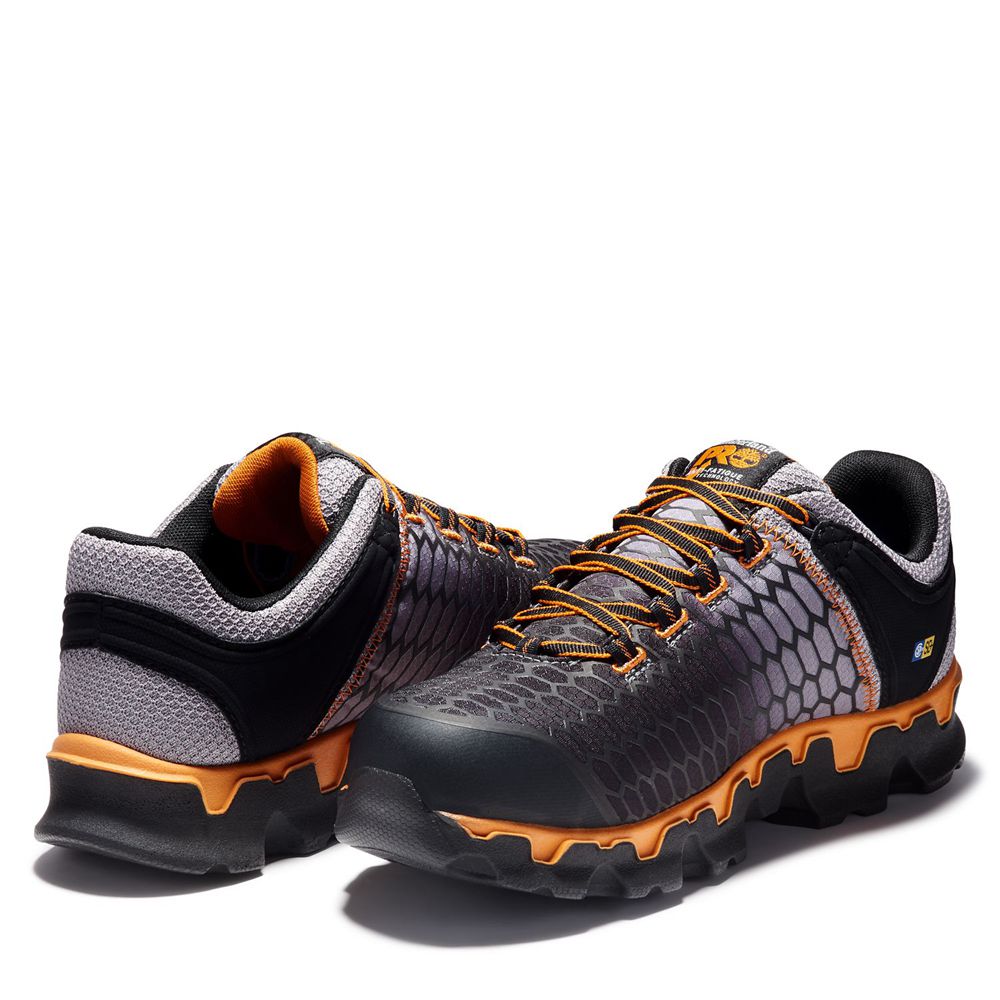 Timberland Mens Work Shoes PRO® Powertrain Sport Alloy Toe SD - Grey/Black - India OJ7639128